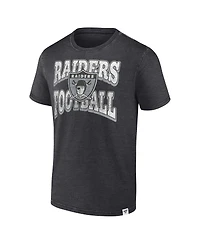 Men's Fanatics Heather Charcoal Las Vegas Raiders Force Out T-shirt