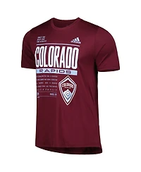 Men's adidas Burgundy Colorado Rapids Club Dna Performance T-shirt
