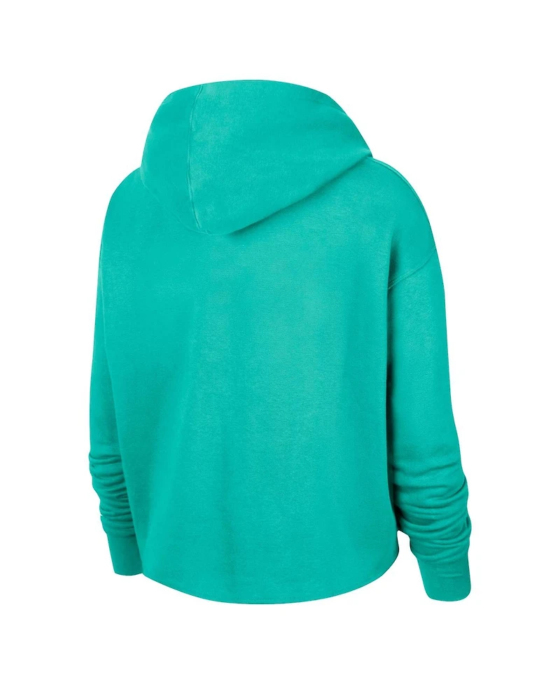 Women's Nike Mint Wnba Logo woman Team 13 Cropped Pullover Hoodie