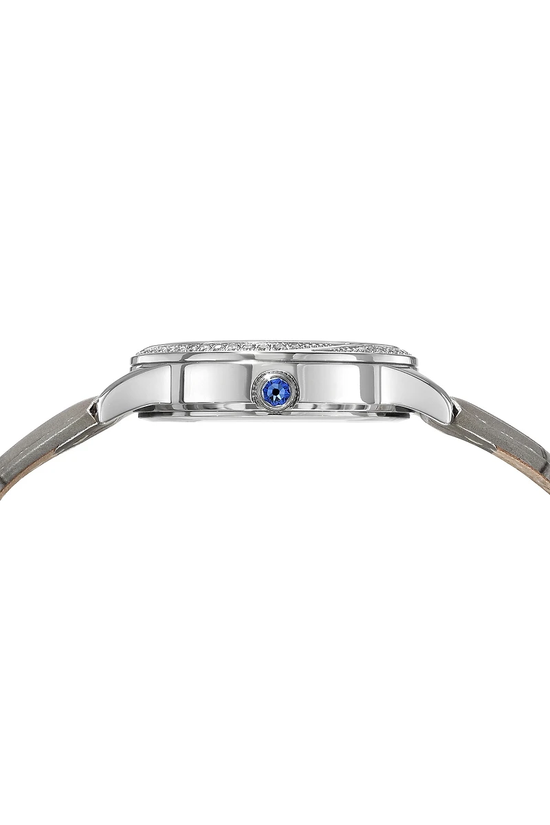 Porsamo Bleu Women's Ruby Genuine Leather Band Watch 1141CRUL