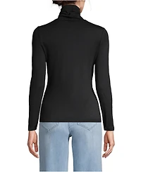 Lands' End Women's Tall Lightweight Jersey Skimming Long Sleeve Turtleneck