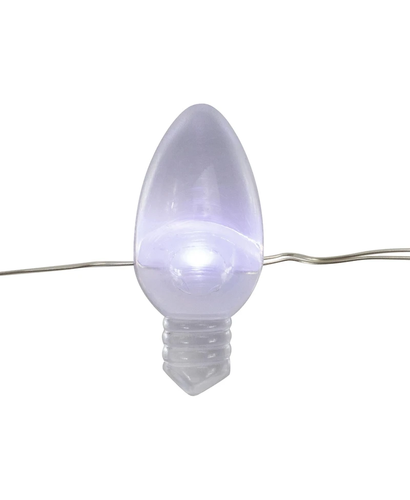 20-Count Patriotic Americana Retro Style Bulb Led Fairy Lights 6.25' Copper Wire