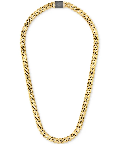 Bulova Men's Classic Curb Chain 24" Necklace in Gold-Plated Stainless Steel