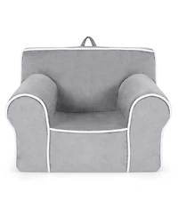 Costway Kids Sofa Toddler Foam Filled Armchair Velvet Fabric Baby