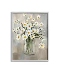 Stupell Industries Daisy Bloom Abstract Flowers Framed Giclee Art