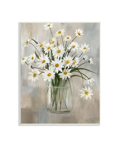 Stupell Industries Daisy Bloom Abstract Flowers Wall Plaque Art, 13" x 19"