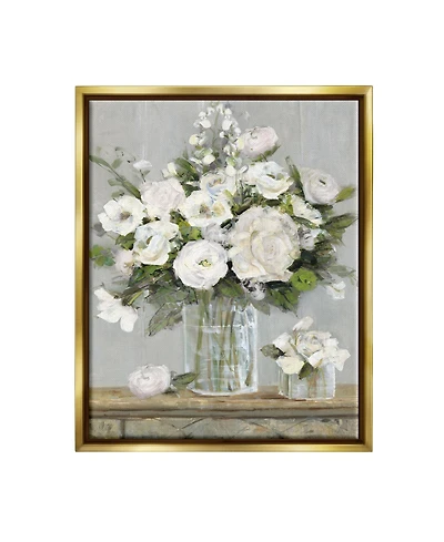 Stupell Industries Country Floral Scene Framed Floater Canvas Wall Art, 17" x 1.7" x 21"