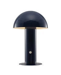 Boletus 10.75" Contemporary Bohemian Rechargeable, Cordless Iron Integrated Led Mushroom Table Lamp