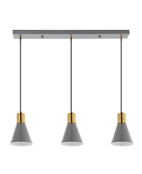 Apollo 33.5" 3-Light Mid-Century Modern Iron Adjustable Linear Led Pendant