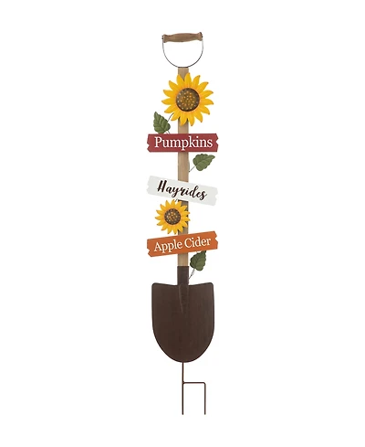 Glitzhome 47.75" H Fall Wood Metal Shovel Yard Stake