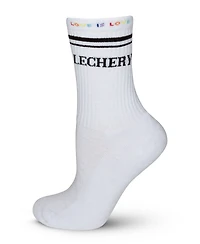 Lechery Women's Love Is Love Varsity Striped Crew Socks
