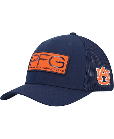 Men's Columbia Navy Auburn Tigers Pfg Hooks Flex Hat