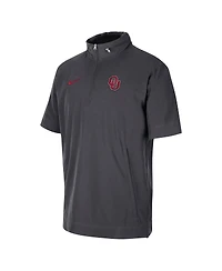 Men's Nike Anthracite Oklahoma Sooners Coaches Half-Zip Short Sleeve Jacket
