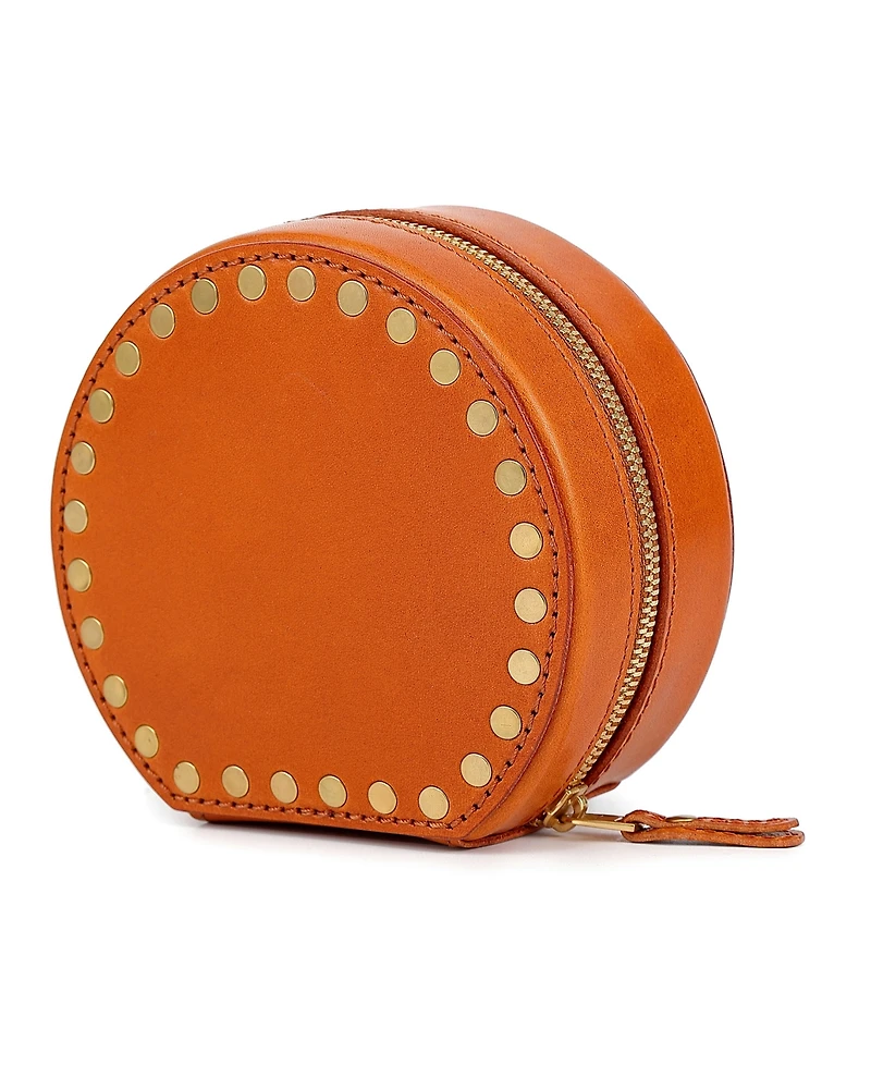 Leather Jewelry Box - Round