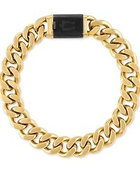 Bulova Men's Classic Curb Chain Bracelet in Gold-Plated Stainless Steel