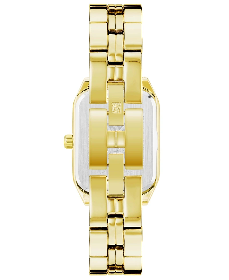 Anne Klein Women's Three Hand Quartz Gold-Tone Alloy Link Bracelet Watch, 24mm