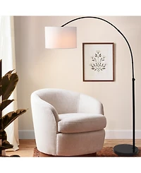 Collier 70" Industrial Vintage-inspired Head-and-Height-Adjustable Iron Led Arc Floor Lamp with Smart Bulb