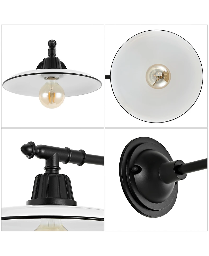 Bonner 12" 1-Light Farmhouse Industrial Indoor, Outdoor Iron Led Victorian Arm Sconce