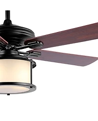 Brantley 52" 2-Light Bohemian Farmhouse Iron Led Ceiling Fan