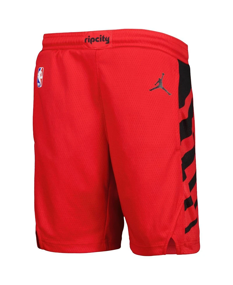 Big Boys and Girls Jordan Red Portland Trail Blazers Statement Edition Swingman Performance Shorts