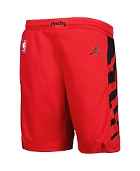 Big Boys and Girls Jordan Red Portland Trail Blazers Statement Edition Swingman Performance Shorts