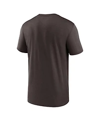 Men's Nike Brown Cleveland Browns Horizontal Lockup Legend Performance T-shirt