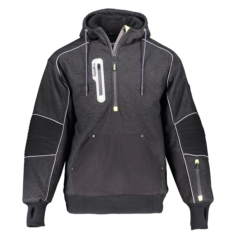 RefrigiWear Men's Extreme Hybrid Sweatshirt Heavy Duty Hoodie, Insulated Work Pullover