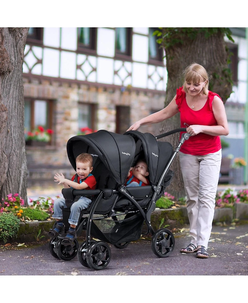 Costway Baby Twin Double Stroller Lightweight Travel Pushchair