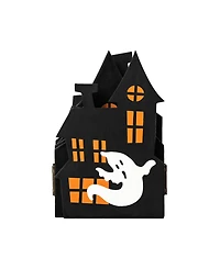 Glitzhome 24.75" L Halloween Wooden Hinged Haunted House Table Decor