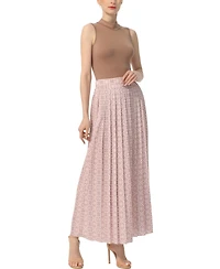 kimi + kai Women's Print Box Pleat Maxi Skirt