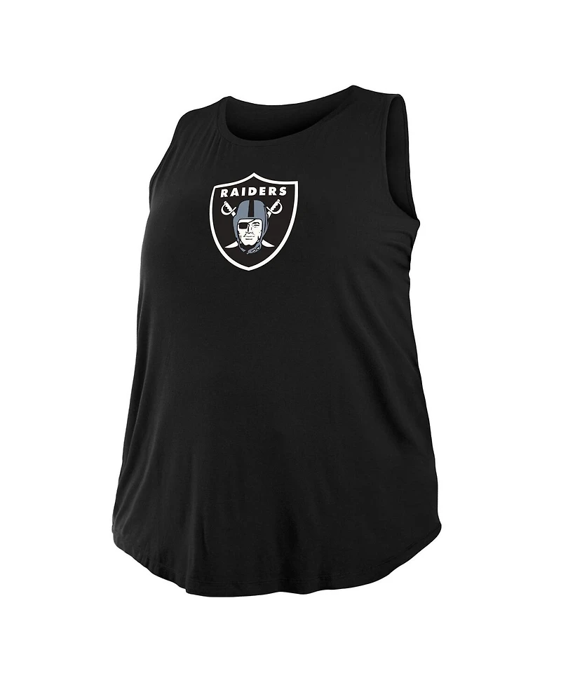 Women's New Era Black Las Vegas Raiders Plus Tank Top