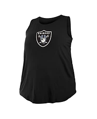 Women's New Era Black Las Vegas Raiders Plus Tank Top