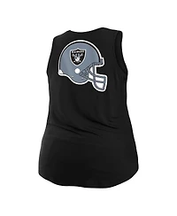 Women's New Era Black Las Vegas Raiders Plus Tank Top