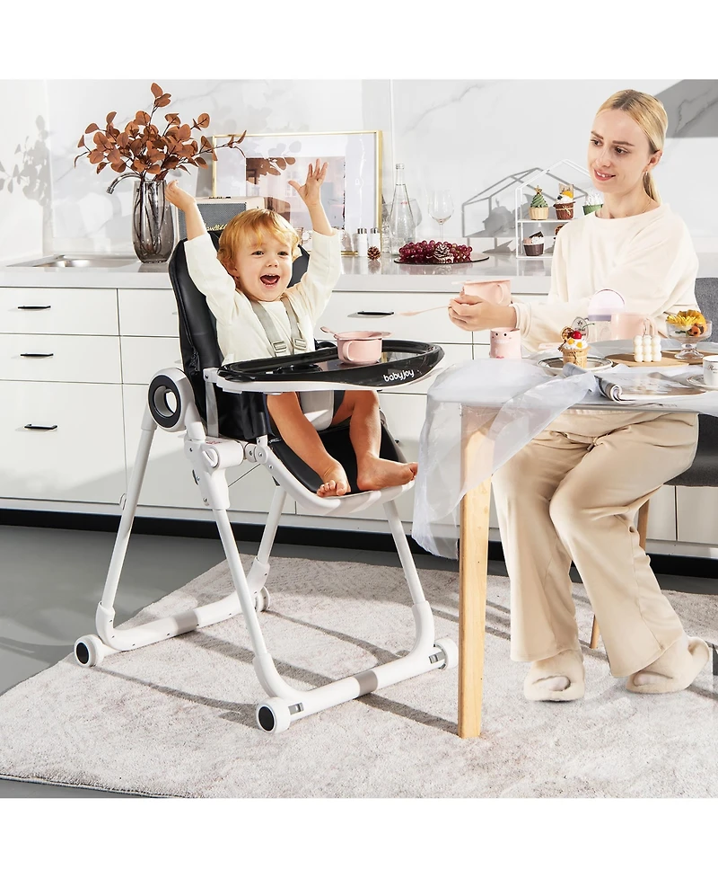 Costway Toddler High Chair Foldable Feeding