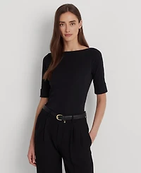 Lauren Ralph Petite Stretch Boatneck Top
