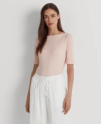 Lauren Ralph Petite Stretch Boatneck Top