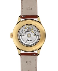 Certina Men's Swiss Automatic Ds Brown Leather Strap Watch 41mm