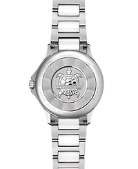 Certina Women's Swiss Ds-6 White Ceramic & Stainless Steel Bracelet Watch 35mm