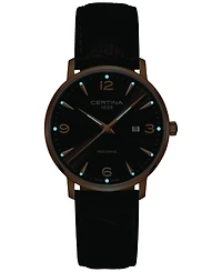 Certina Unisex Swiss Ds Caimano Brown Leather Strap Watch 39mm