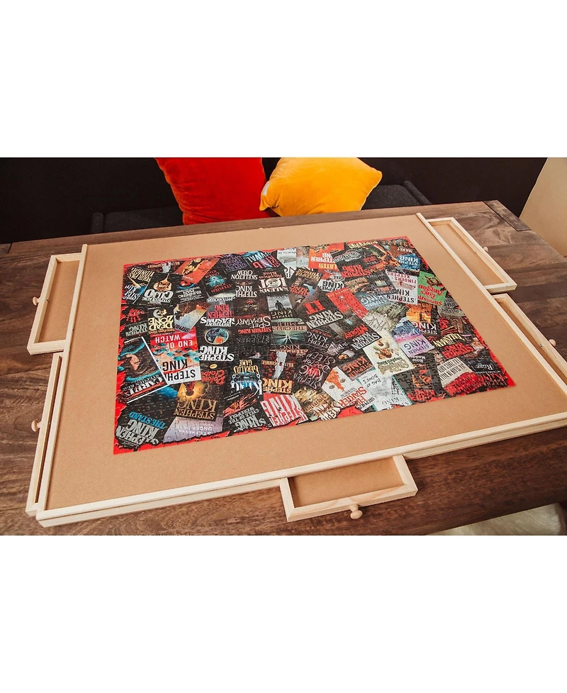 Wooden Jigsaw Puzzle Table | Puzzle Storage System | 35 x 2 x 28 Inches