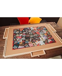 Wooden Jigsaw Puzzle Table | Puzzle Storage System | 35 x 2 x 28 Inches
