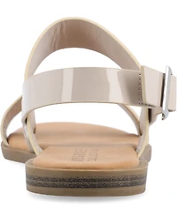 Journee Collection Women's Lavine Double Strap Flat Sandals