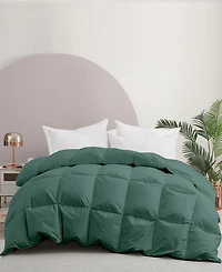 Unikome Cotton Fabric Baffled Box All Season Colored Goose Feather and Down Comforter