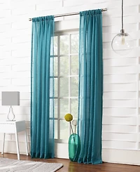Silvia Crushed Texture Semi-Sheer Rod Pocket Curtain Panel