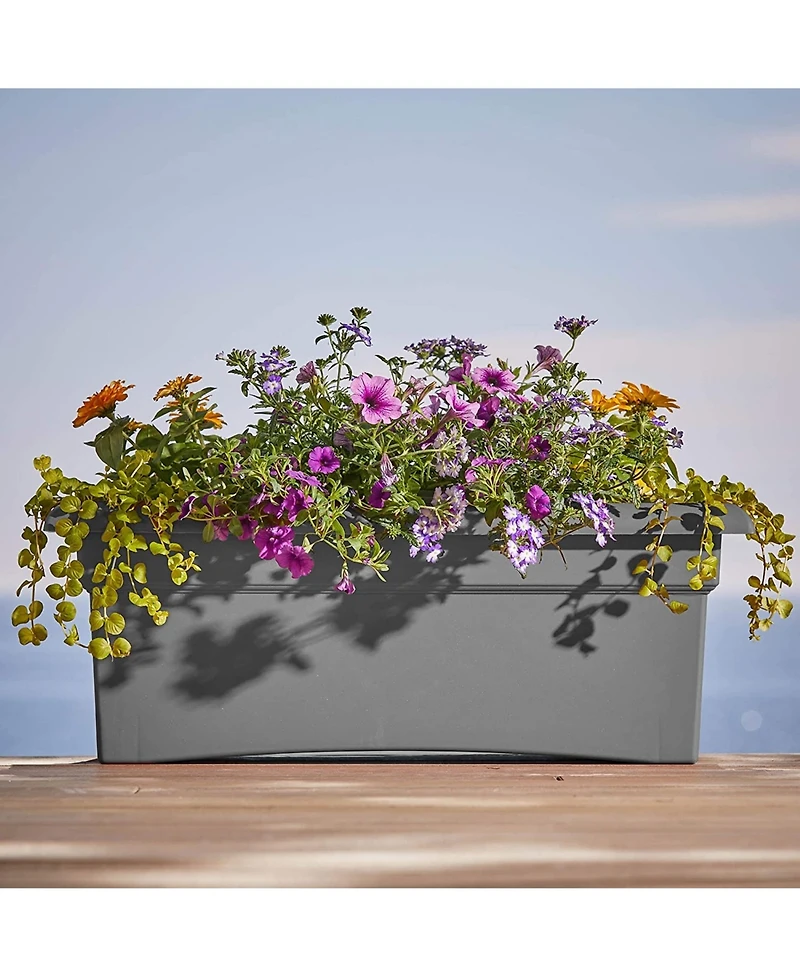 Bloem VER26908 Veranda Window Deck Box Planter 26" x 11" Charcoal
