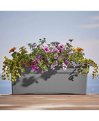 Bloem VER26908 Veranda Window Deck Box Planter 26" x 11" Charcoal