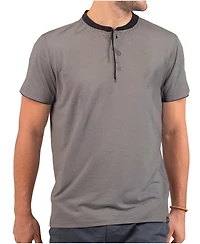 Mio Marino Men's Short Sleeve Henley T-Shirt