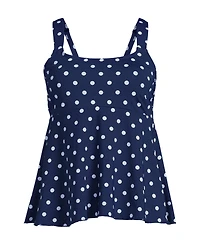 Lands' End Women's Mastectomy Flutter Scoop Neck Tankini Top