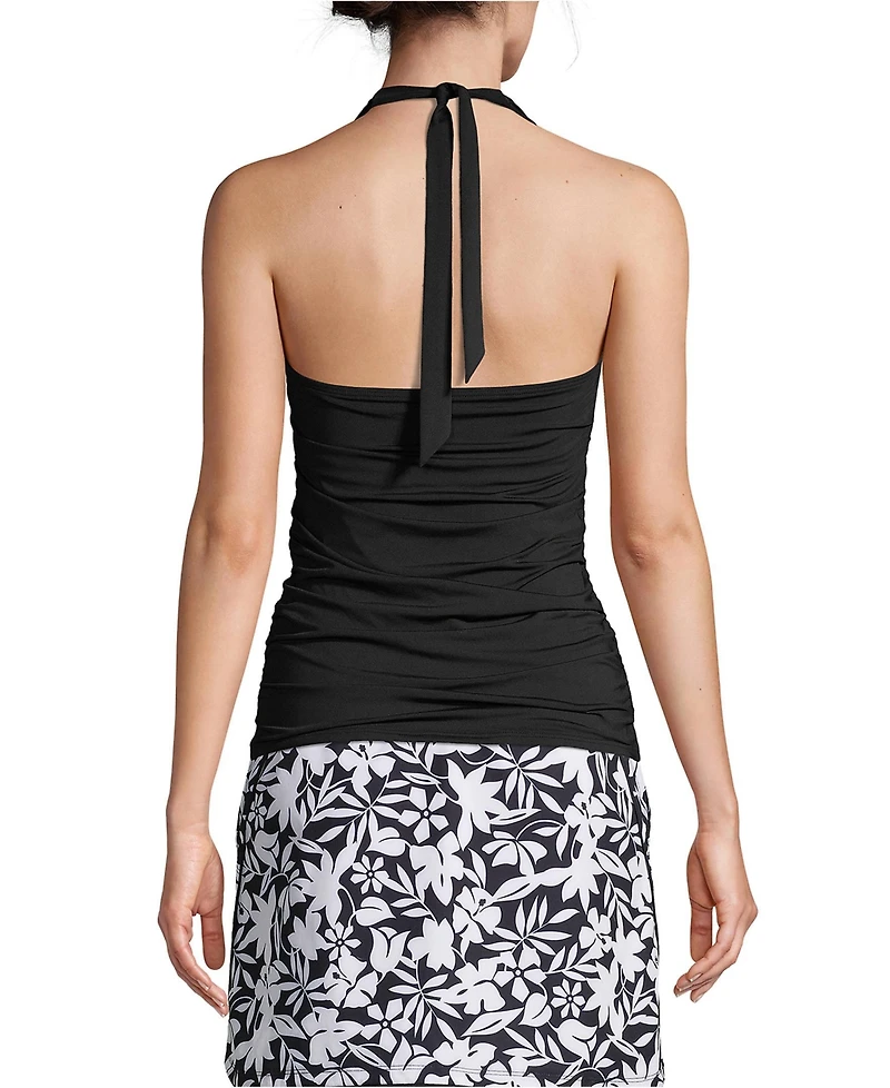 Lands' End Petite Square Neck Halter Tankini Swimsuit Top