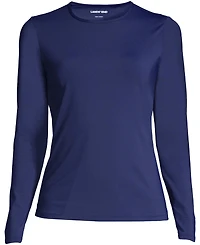 Lands' End Petite SunShade Upf 50 Long Sleeve Relaxed Rash Guard